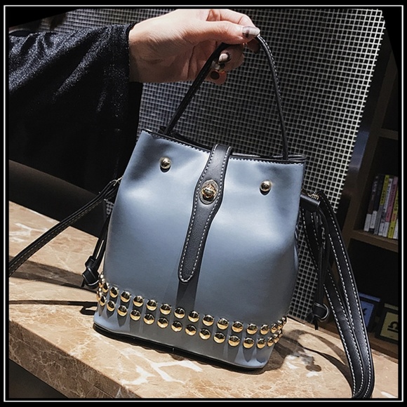 NEW Studded Bucket/Crosssbody Bag - Picture 4 of 8